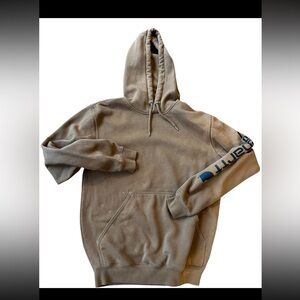 Carhartt Tan Hoodie with Black Logo